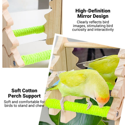 Creative Parrot Double Sided Hanging Swing Toy for Small Medium Parakeet Use