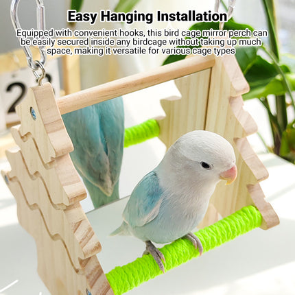 Creative Parrot Double Sided Hanging Swing Toy for Small Medium Parakeet Use