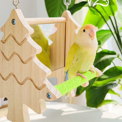 Creative Parrot Double Sided Hanging Swing Toy for Small Medium Parakeet Use