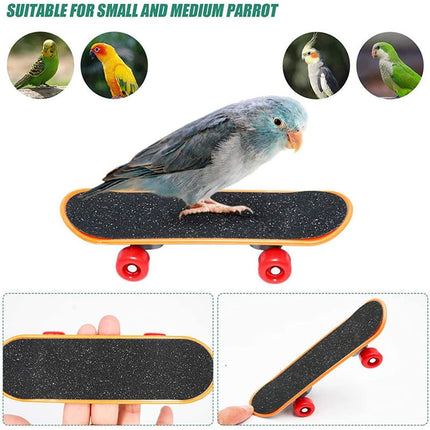 4PCS Parrot Toy Suit Educational Trolley Ring Training Swing Gnawing Toy Durable