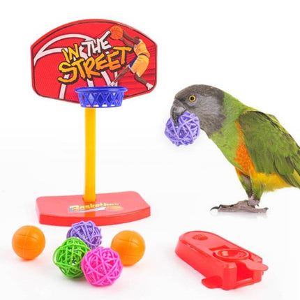 4PCS Parrot Toy Suit Educational Trolley Ring Training Swing Gnawing Toy Durable