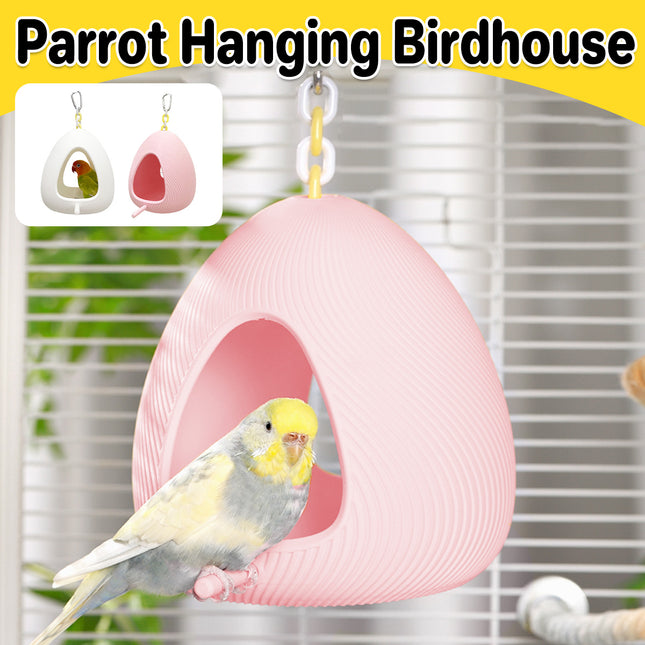 Egg Shaped Parrot Nest Chew Resistant Warm Soft for Small Medium Parakeets