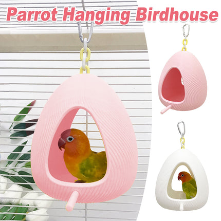 Egg Shaped Parrot Nest Chew Resistant Warm Soft for Small Medium Parakeets