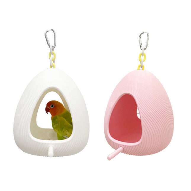 Egg Shaped Parrot Nest Chew Resistant Warm Soft for Small Medium Parakeets