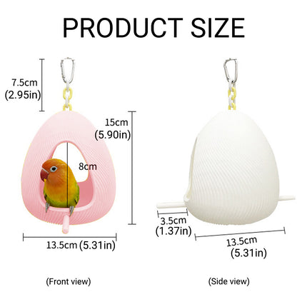 Egg Shaped Parrot Nest Chew Resistant Warm Soft for Small Medium Parakeets