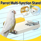 Bird Perch Stand Feeding Station Parrot Swing Platform Cage Accessories Toy