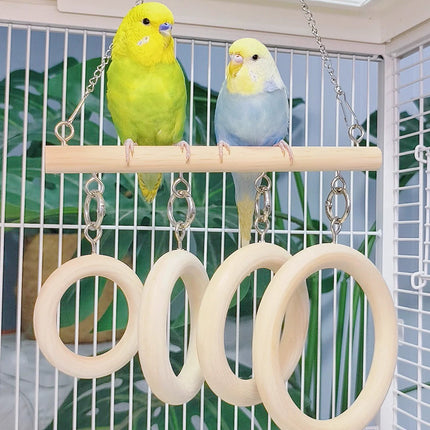 Parrot Chewing Boredom Relief Toy Hanging Ring for Small Medium Parakeet Durable