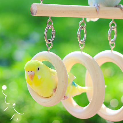 Parrot Chewing Boredom Relief Toy Hanging Ring for Small Medium Parakeet Durable