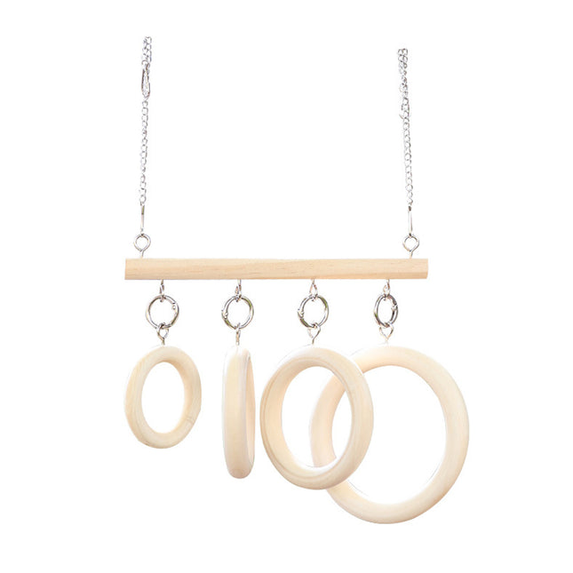 Parrot Chewing Boredom Relief Toy Hanging Ring for Small Medium Parakeet Durable