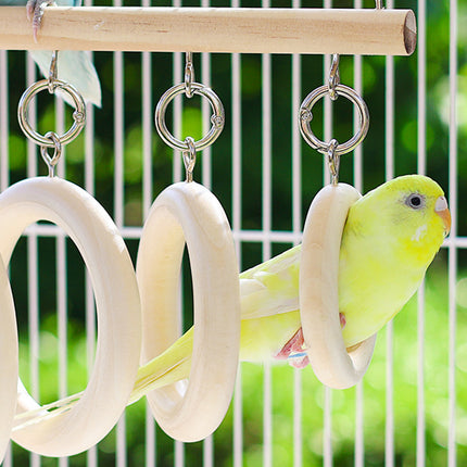 Parrot Chewing Boredom Relief Toy Hanging Ring for Small Medium Parakeet Durable