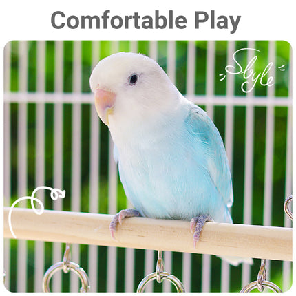 Parrot Chewing Boredom Relief Toy Hanging Ring for Small Medium Parakeet Durable