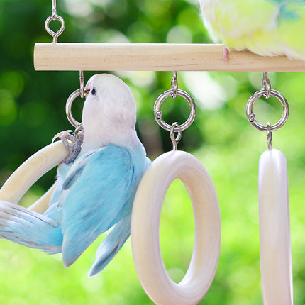 Parrot Chewing Boredom Relief Toy Hanging Ring for Small Medium Parakeet Durable