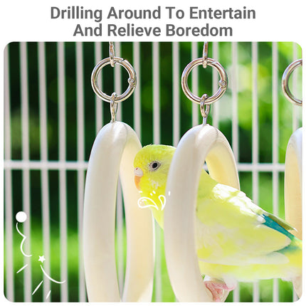 Parrot Chewing Boredom Relief Toy Hanging Ring for Small Medium Parakeet Durable