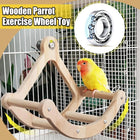 Parrot Wooden Running Wheel Toy Exercise Sport Toy for Parrots Birds Play