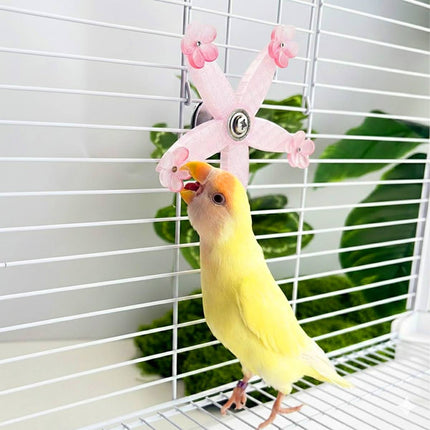 Spinning Windmill Bird Cage Toy 360 Degree Rotation Pecking Boredom Relief Play
