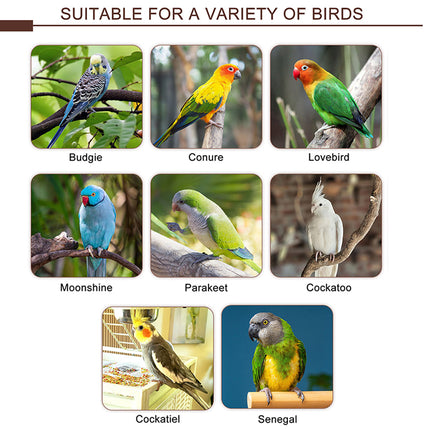 Pepper Wood Ladder Parrot Stand Bird Toy Perch Cage Accessory for Birds And Pets