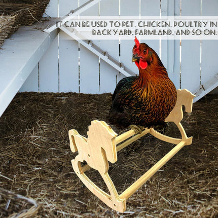 Parrot Stand Wooden Horse Shape Pet Chicken Perch Platform Bird Cage Training