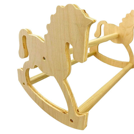 Parrot Stand Wooden Horse Shape Pet Chicken Perch Platform Bird Cage Training
