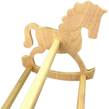Parrot Stand Wooden Horse Shape Pet Chicken Perch Platform Bird Cage Training