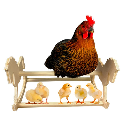 Parrot Stand Wooden Horse Shape Pet Chicken Perch Platform Bird Cage Training