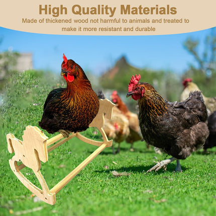 Parrot Stand Wooden Horse Shape Pet Chicken Perch Platform Bird Cage Training