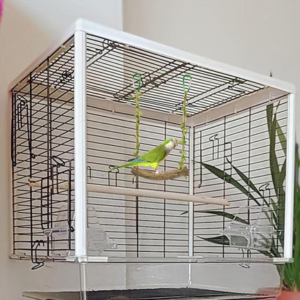 Parrot Swing Stand Wooden Pole Bird Perch Stick Climbing Toy Cage Accessory