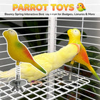 Bouncy Spring Parrot Bird Toy Cage Perch Chew Toy for Cockatiels and Budgies