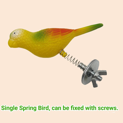 Bouncy Spring Parrot Bird Toy Cage Perch Chew Toy for Cockatiels and Budgies