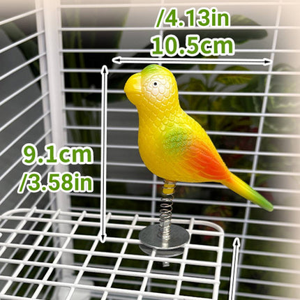 Bouncy Spring Parrot Bird Toy Cage Perch Chew Toy for Cockatiels and Budgies