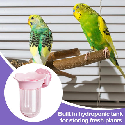 Parrot Cage Hydroponic Feeder Bottle Bird Cage Wall-Mounted Supply Feeder Stable