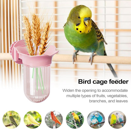 Parrot Cage Hydroponic Feeder Bottle Bird Cage Wall-Mounted Supply Feeder Stable