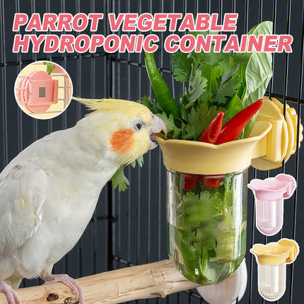 Parrot Cage Hydroponic Feeder Bottle Bird Cage Wall-Mounted Supply Feeder Stable