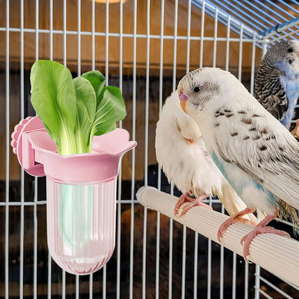 Parrot Cage Hydroponic Feeder Bottle Bird Cage Wall-Mounted Supply Feeder Stable
