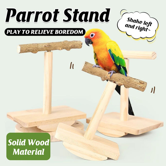 Parrot Toy Zanthoxylum Wood Bird Perch Stand Grinding Stick Non Toxic Durable