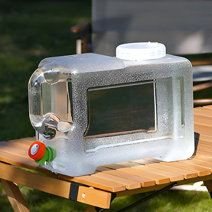 Water Bucket 12L Outdoor Portable Container With Faucet Camping Car Household