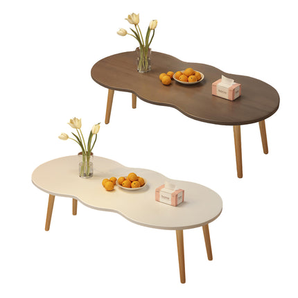 Minimalist Coffee Table Rounded Corners Easy To Install for Living Room Bedroom