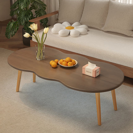 Minimalist Coffee Table Rounded Corners Easy To Install for Living Room Bedroom