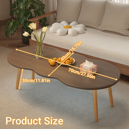 Minimalist Coffee Table Rounded Corners Easy To Install for Living Room Bedroom