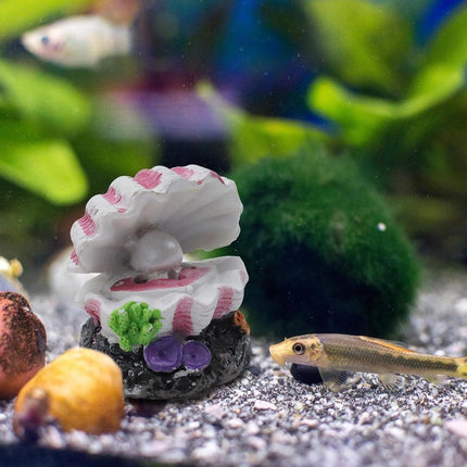 Fish Tank Aquascape Decoration Pearl Shell Ornament for Aquarium Landscape Decor