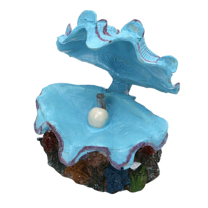 Pearl Scallop Aquarium Ornament Fish Tank Decorative Bubblestone Shell Landscape