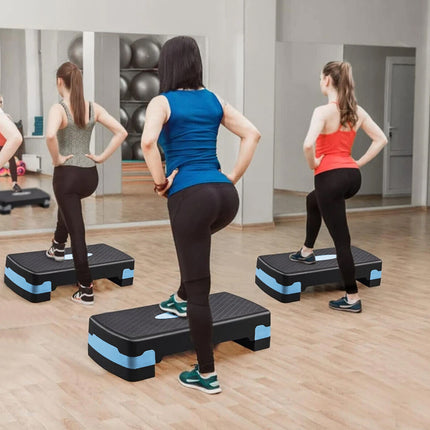 Adjustable Aerobic Step Platform Plastic Fitness Stepper for Workout Training
