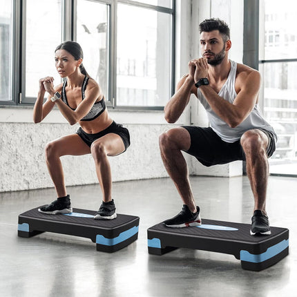 Adjustable Aerobic Step Platform Plastic Fitness Stepper for Workout Training