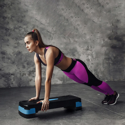 Adjustable Aerobic Step Platform Plastic Fitness Stepper for Workout Training