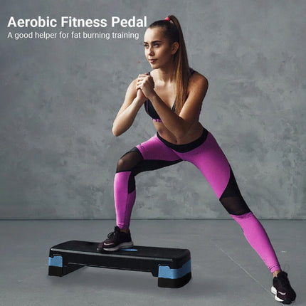Adjustable Aerobic Step Platform Plastic Fitness Stepper for Workout Training
