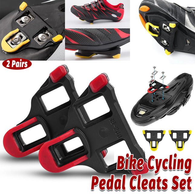 2 Pairs Bicycle Cycling Self Locking Pedals Lightweight Durable Anti-Slip