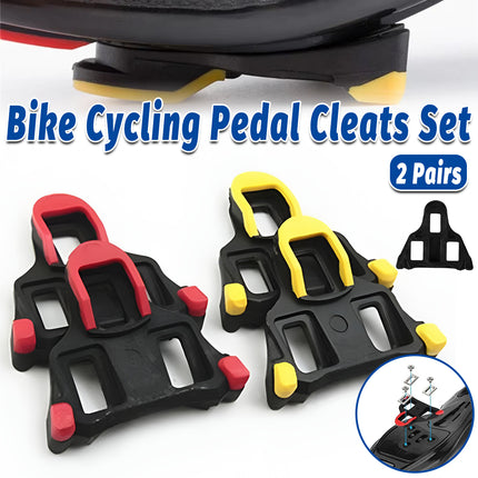 2 Pairs Bicycle Cycling Self Locking Pedals Lightweight Durable Anti-Slip
