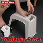 2 PCS Pedicure Stool Foot Care Nail Art Nail Cutting Stool Non-Slip Base Durable