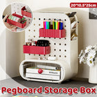 Drawer Pegboard Desktop Storage Box Space Saving Office Home Bedroom Stationery