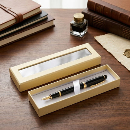 Single Pen Gift Boxes with Window 10 Pack 3 Colours