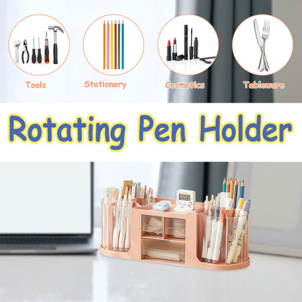 Plastic Rotating Pen Holder Multifunctional Storage for Pens Pencils Markers